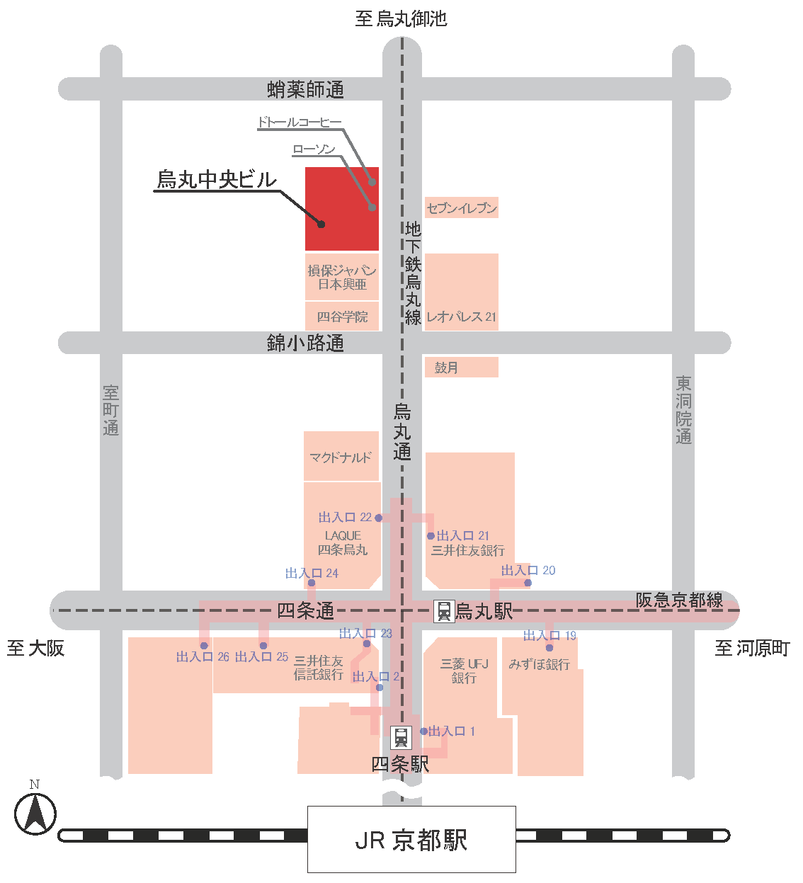 京都オフィス地図