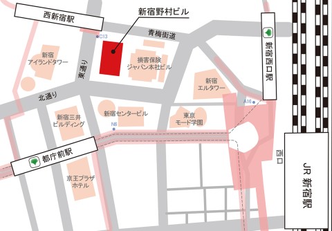 西新宿サイトアクセスマップ